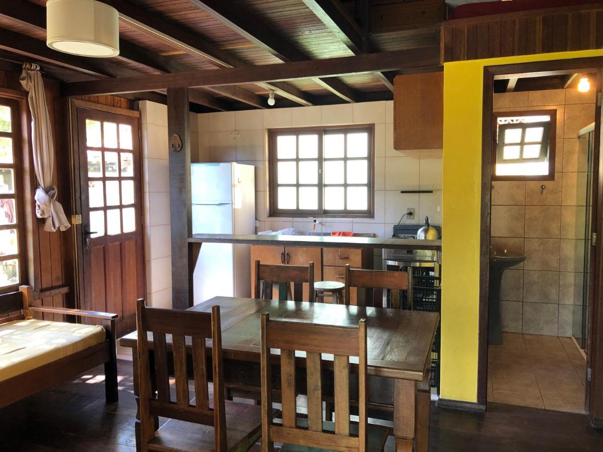 Chales Solana Localizados 50 Metros Do Mar Garopaba Bagian luar foto