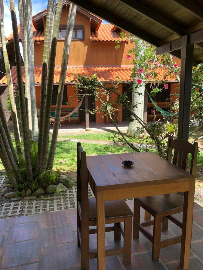 Chales Solana Localizados 50 Metros Do Mar Garopaba Bagian luar foto
